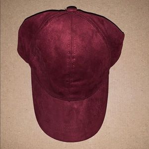 Maroon Suede Hat